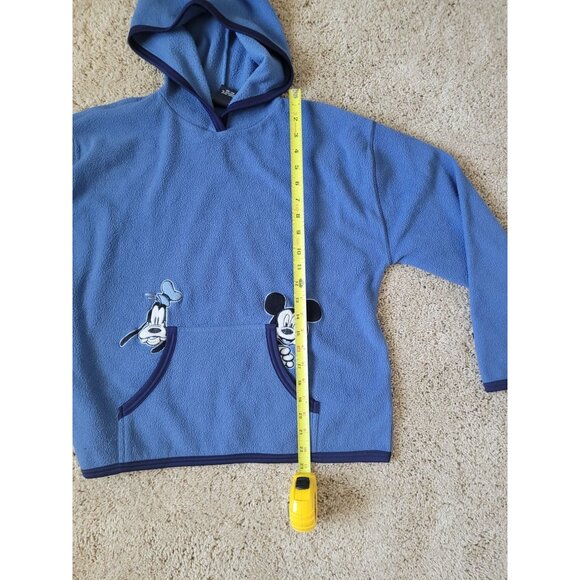 VTG Mickey Unlimited Cadet Blue Pullover Hoodie Sweater Size L Juniors Polyester - Picture 4 of 5